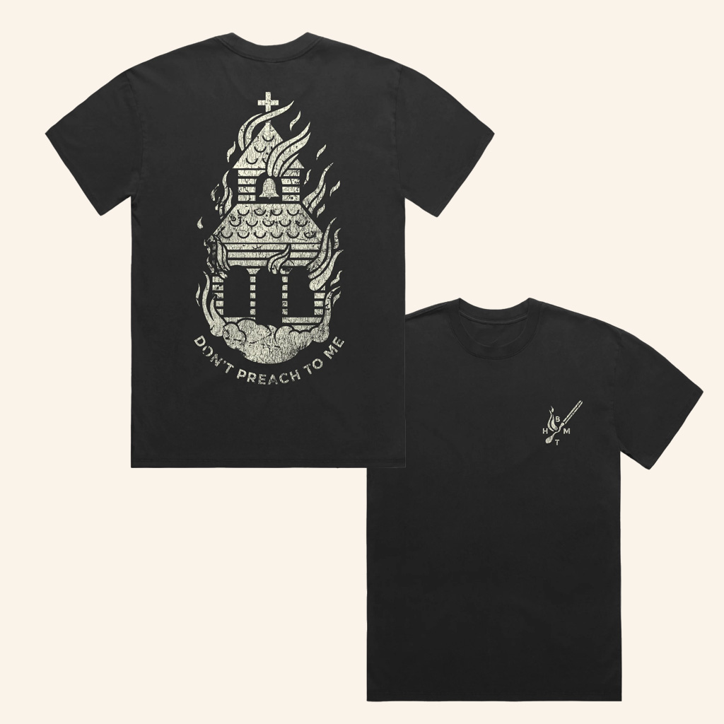 Bring Me The Horizon Merch Thatï¿½s The Spirit 10Th Anniversary Faded Black Don_t Preach Shirt_