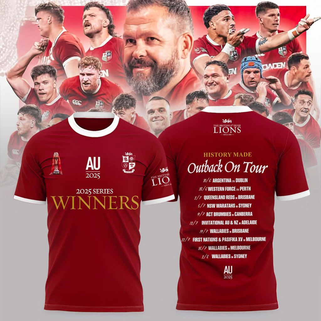 British Irish Lions 2025 Series Winners History Made Outback On Tour Tshirt Hoodie