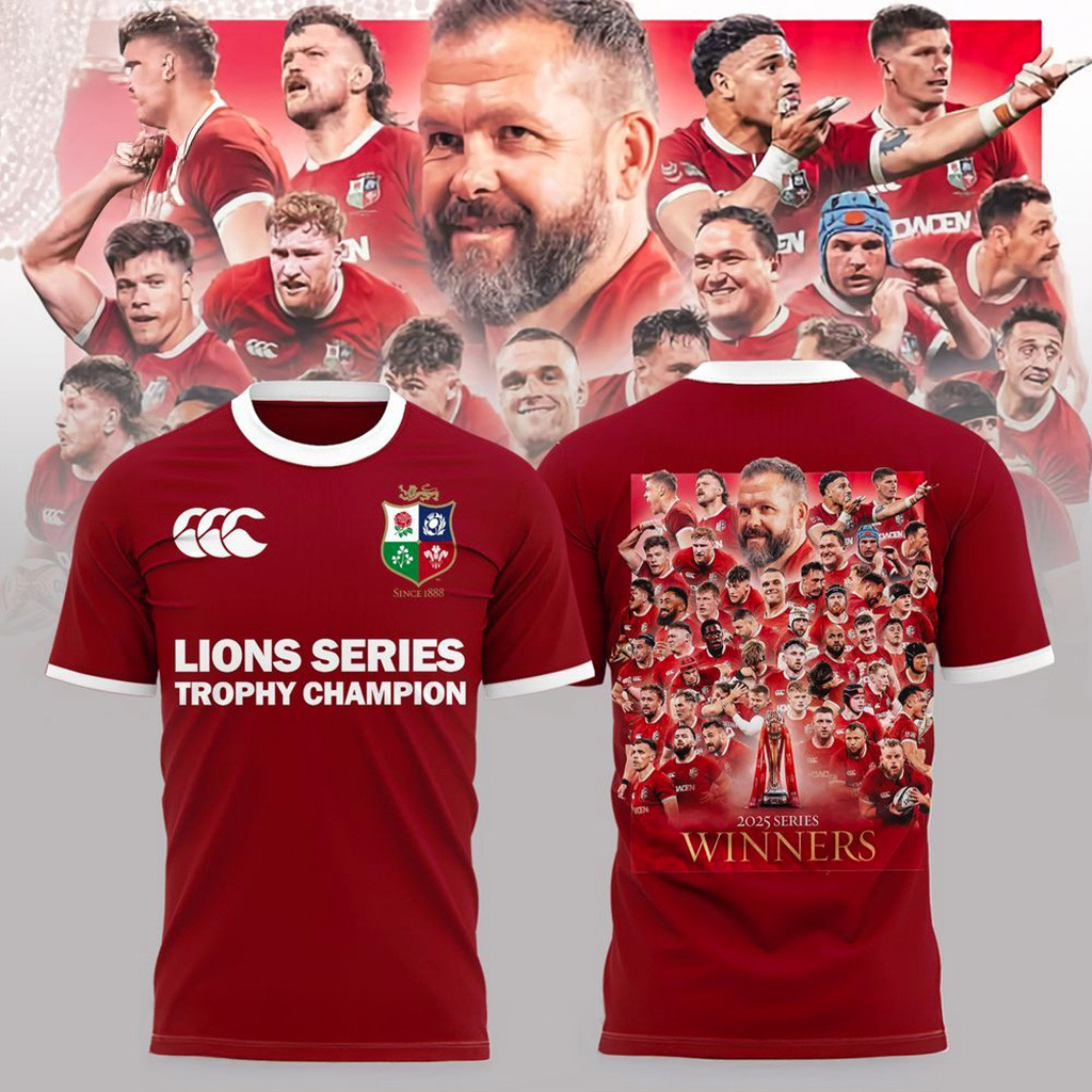 British Irish Lions Lions Series Trophy Champion 2025 Tshirt Hoodie