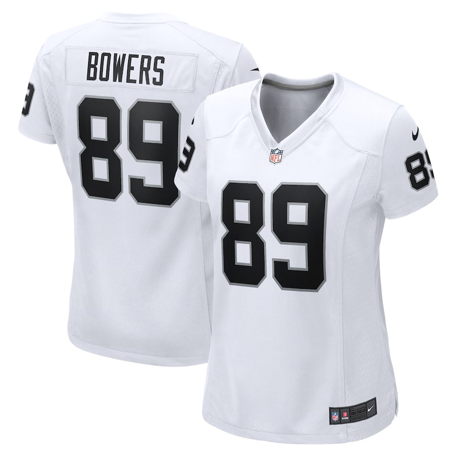 Brock Bowers 89 Las Vegas Raiders Women's Game Jersey - White - JS531