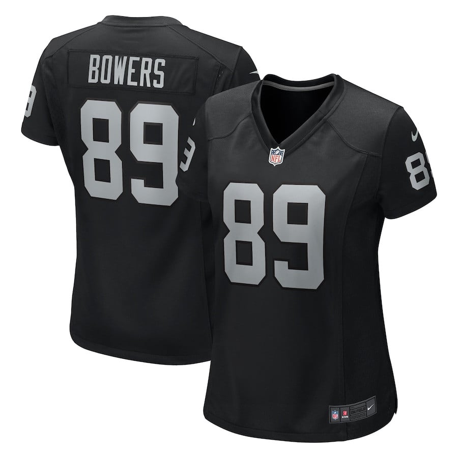 Brock Bowers Las Vegas Raiders Nike Women's Team Game Jersey - Black - JSDV747