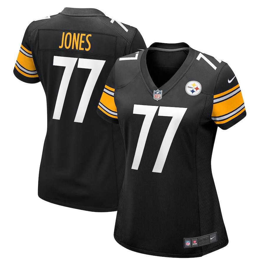 Broderick Jones 77 Pittsburgh Steelers Women Game Jersey - Black - JSDV771