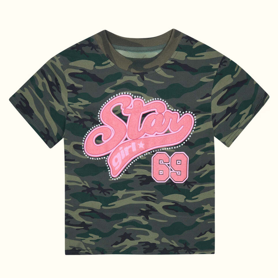 Broken Planet Merch Star Girl 69 Camo T-Shirt Gift For Girlfriend Birthday Gifts For BFF