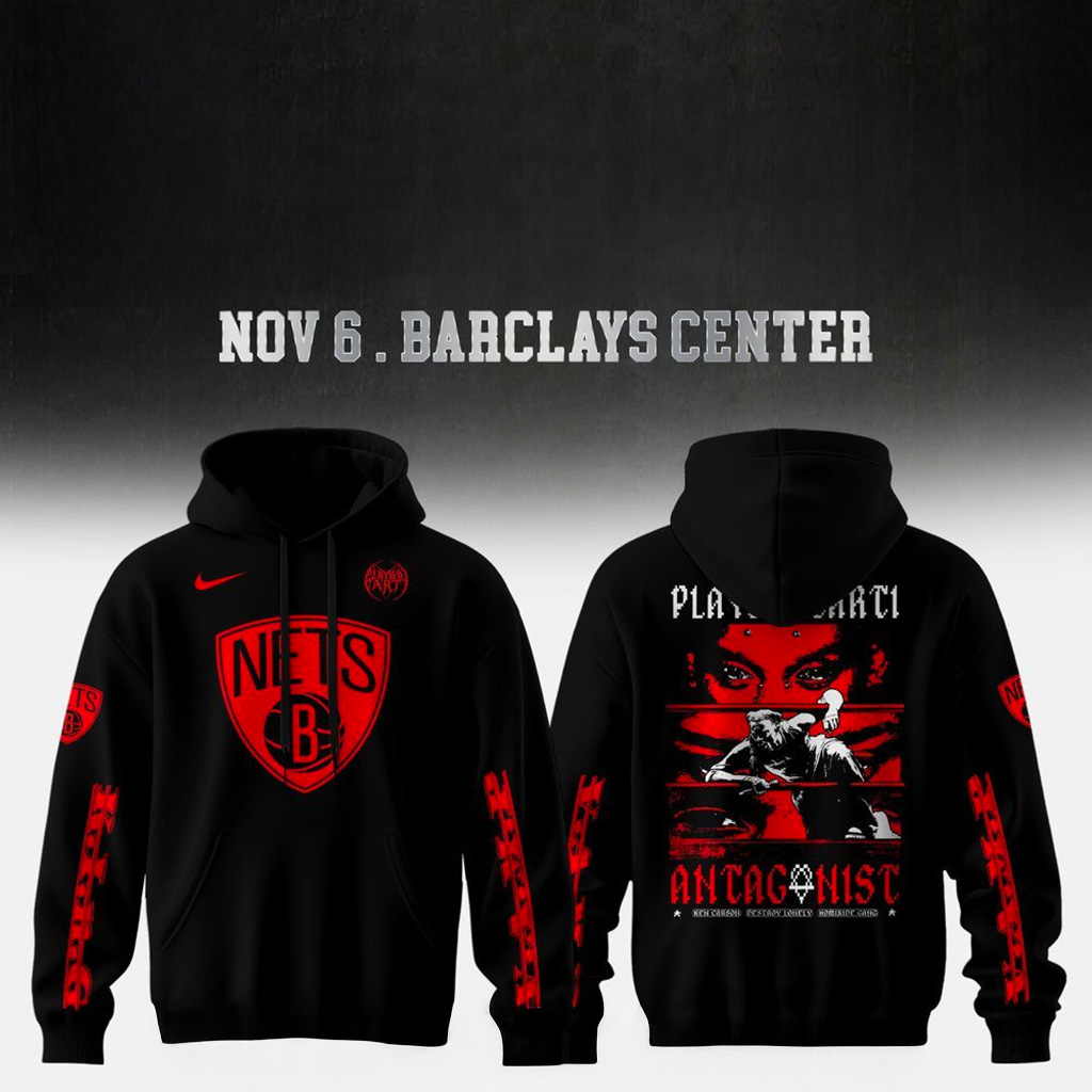 Brooklyn Nets X Playboi Carti Antagonist Tour 2.0 Hoodie Brooklyn Nets Merch Gift For Him