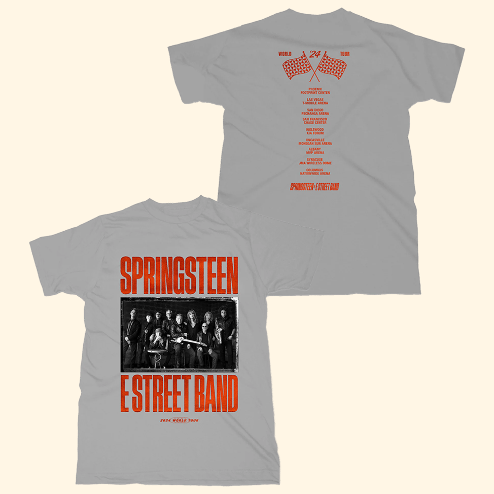 Bruce Springsteen T-Shirt Bruce Springsteen Merch The E Street Band 2024 World Tour Photo Tee
