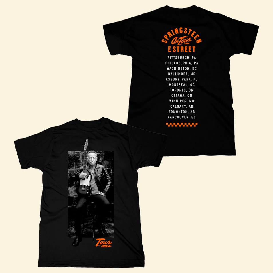 Bruce Springsteen T-Shirt Bruce Springsteen Merch The E Street Band 2024 World Tour Portrait Tee