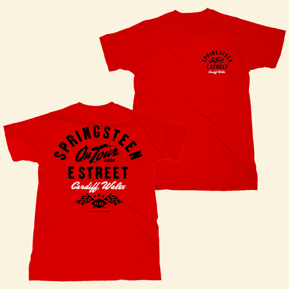 Bruce Springsteen T-Shirt Bruce Springsteen Merch The E Street Band Cardiff 2024 Tour Tee