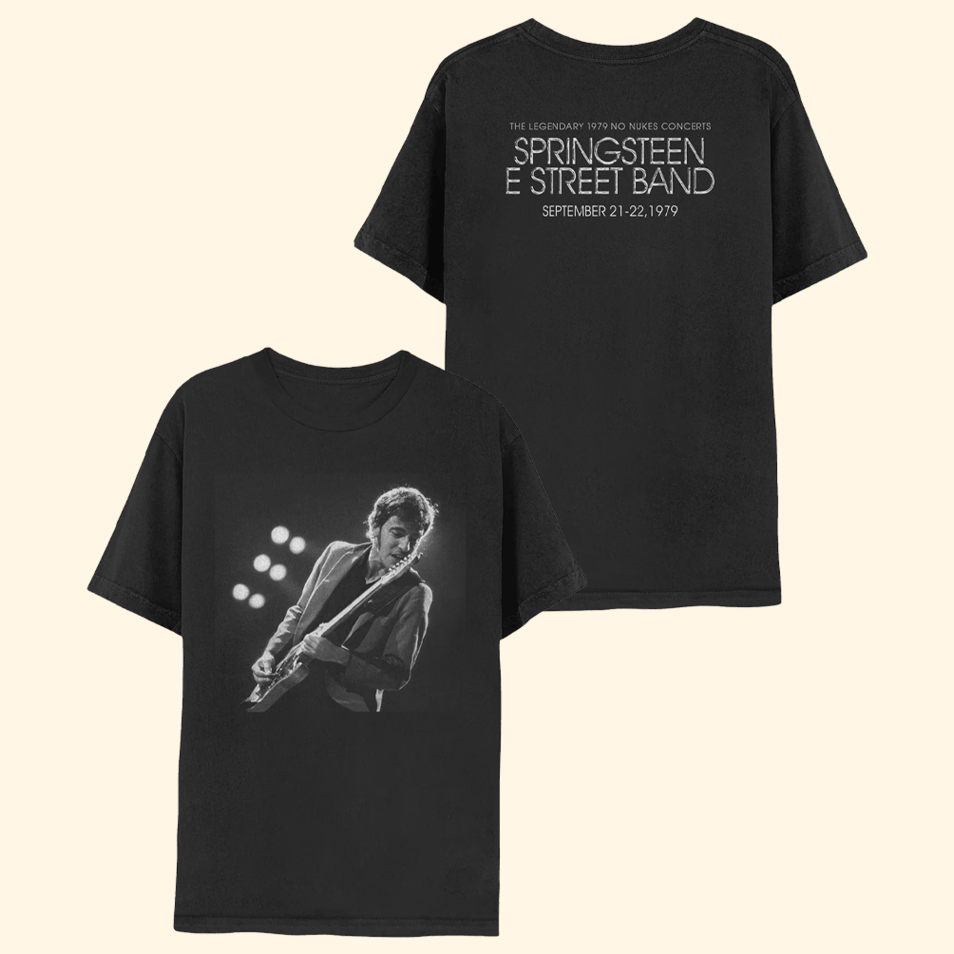 Bruce Springsteen T-Shirt Jammin No Nukes Black Tee Bruce Springsteen Merch Music Fans Gifts