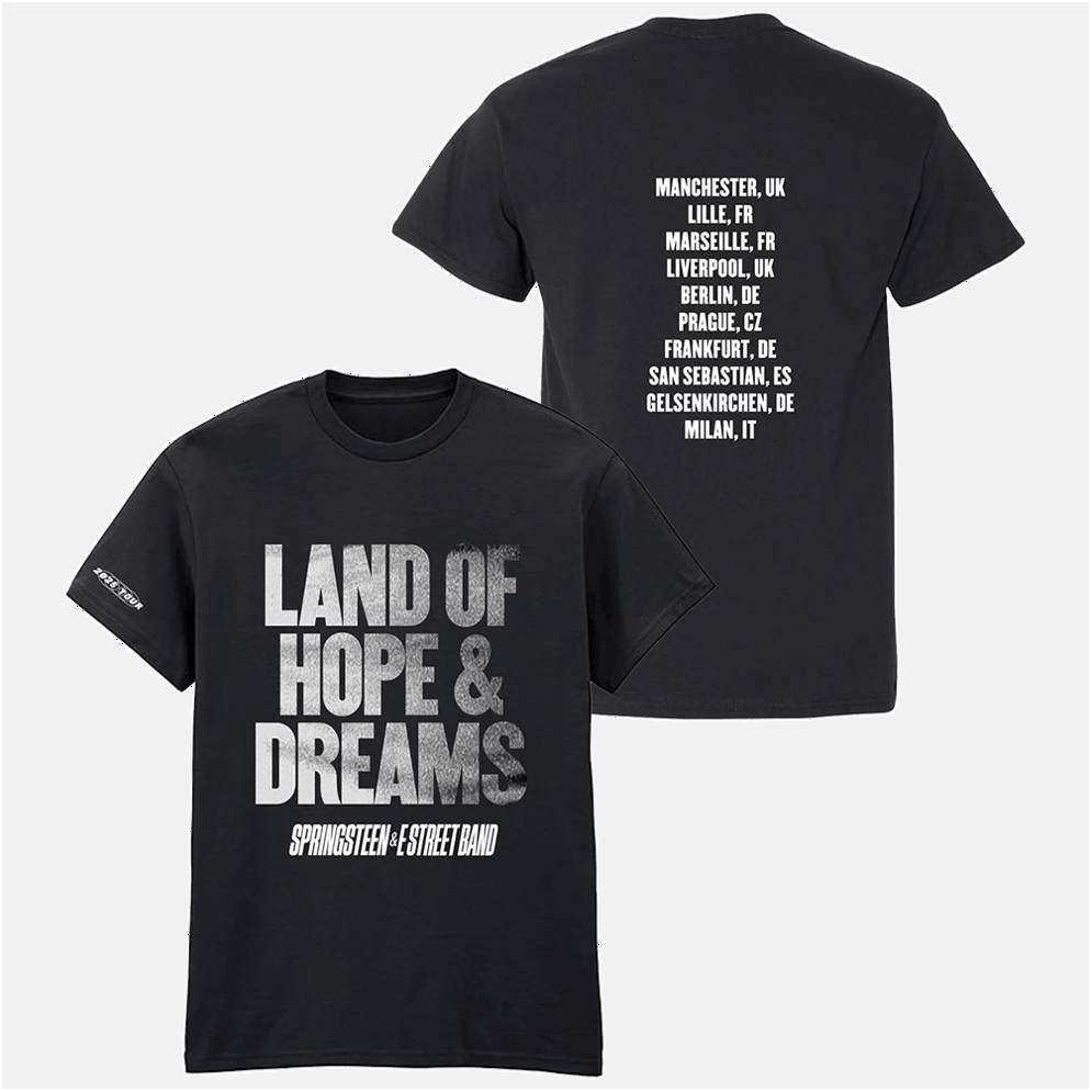 Bruce Springsteen T-Shirt Land Of Hopes And Dreams Tour Tee Bruce Springsteen Merch Fans Gifts