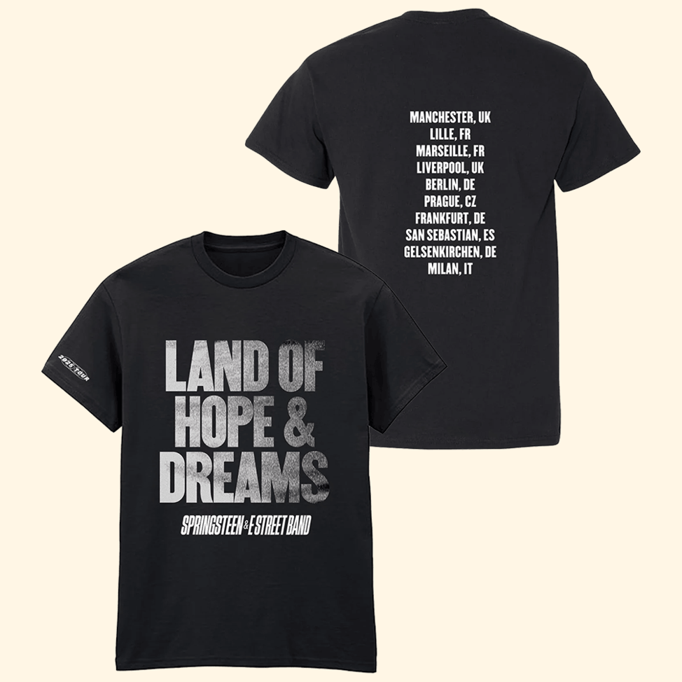 Bruce Springsteen T-Shirt Land Of Hopes And Dreams Tour Tee Bruce Springsteen Merch Fans Gifts