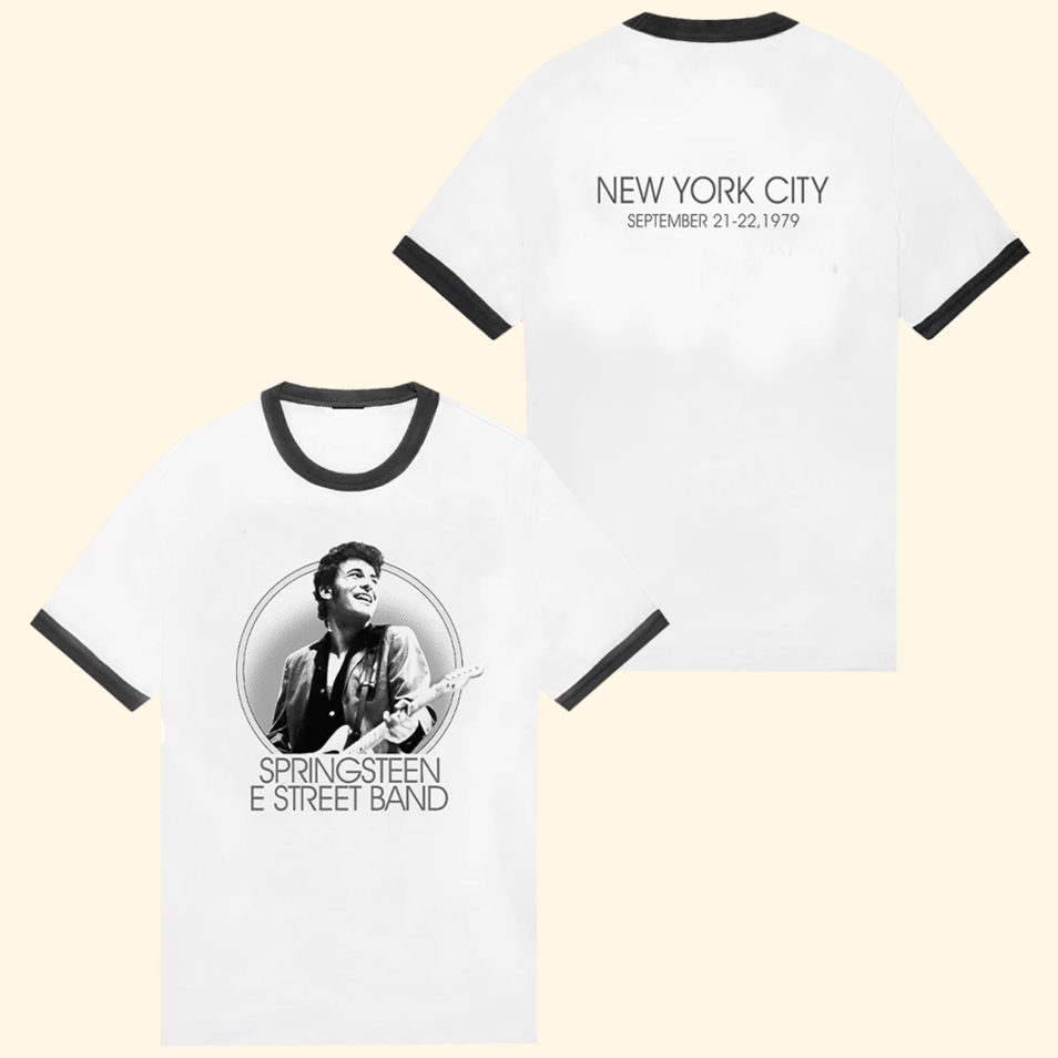Bruce Springsteen T-Shirt Retro Ringer No Nukes Tee Bruce Springsteen Merch Music Fans Gifts