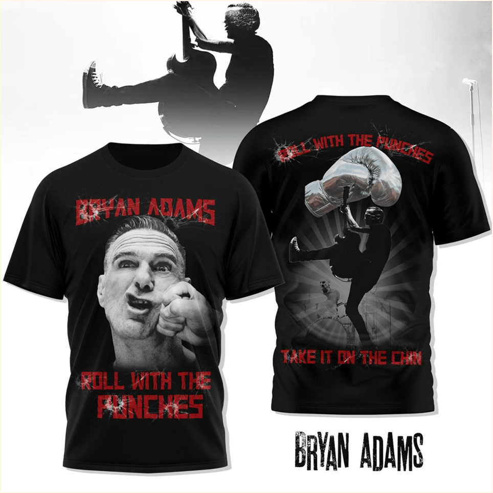 Bryan Adams Roll With The Punches T-Shirt Bryan Adams Merch Father's Day Gifts For Grandpa