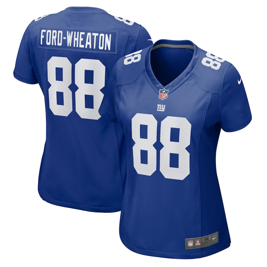 Bryce Ford-Wheaton 88 New York Giants Women's Game Jersey - Royal - JS724