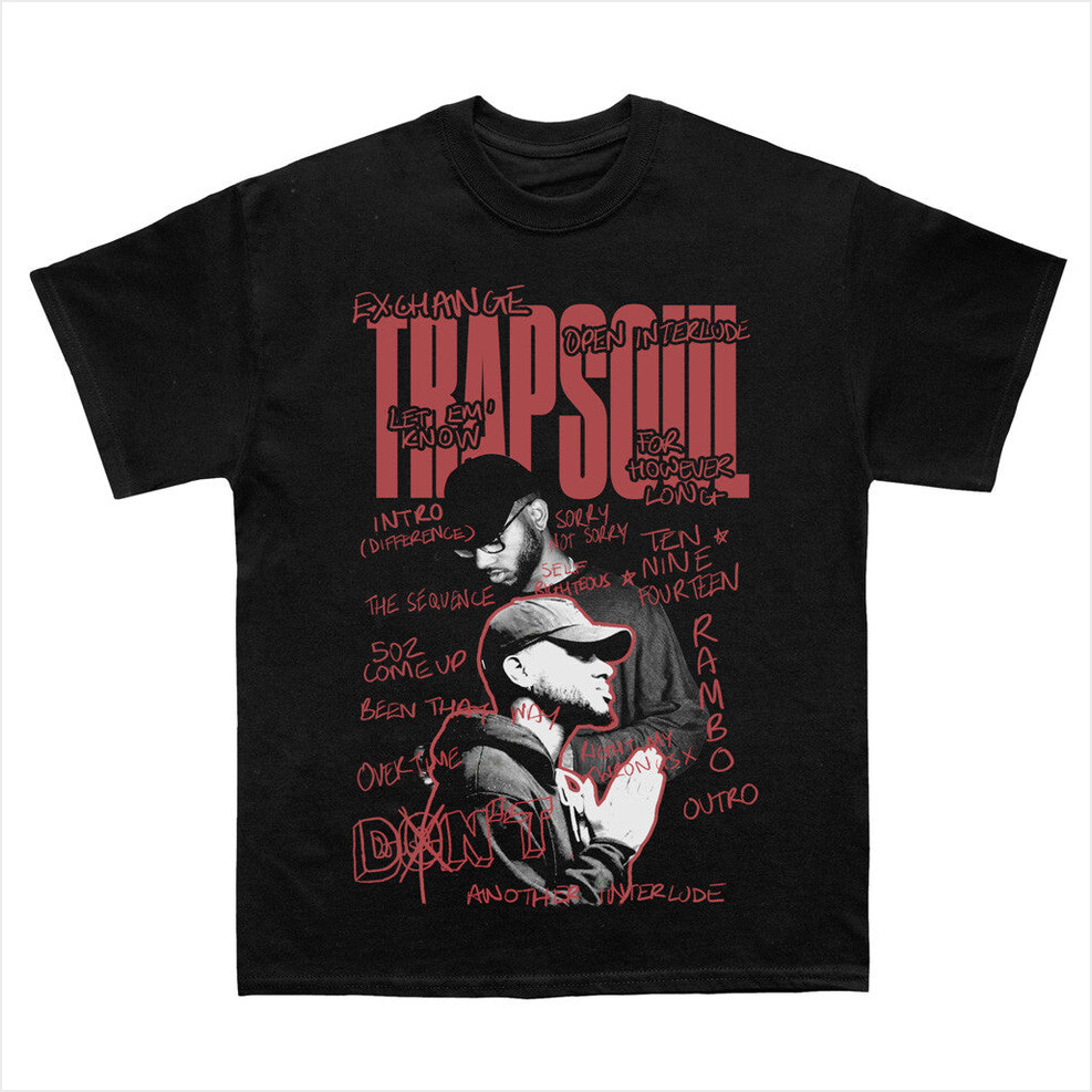 Bryson Tiller Trapsoul Sketchbook T-shirt Bryson Tiller Merch Black Gifts For Music Lovers