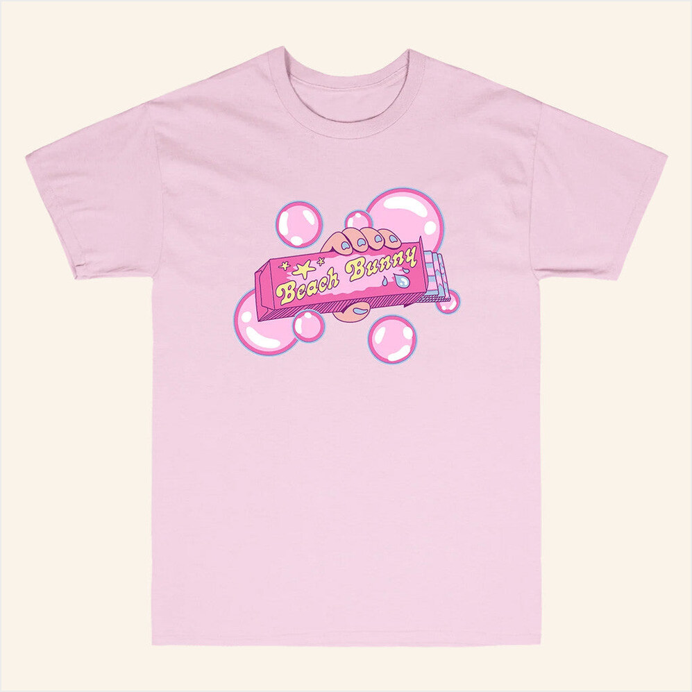 Bubble Gum Pink T-Shirt Beach Bunny Store Merch Birthday Gifts For Sister BFF Gifts