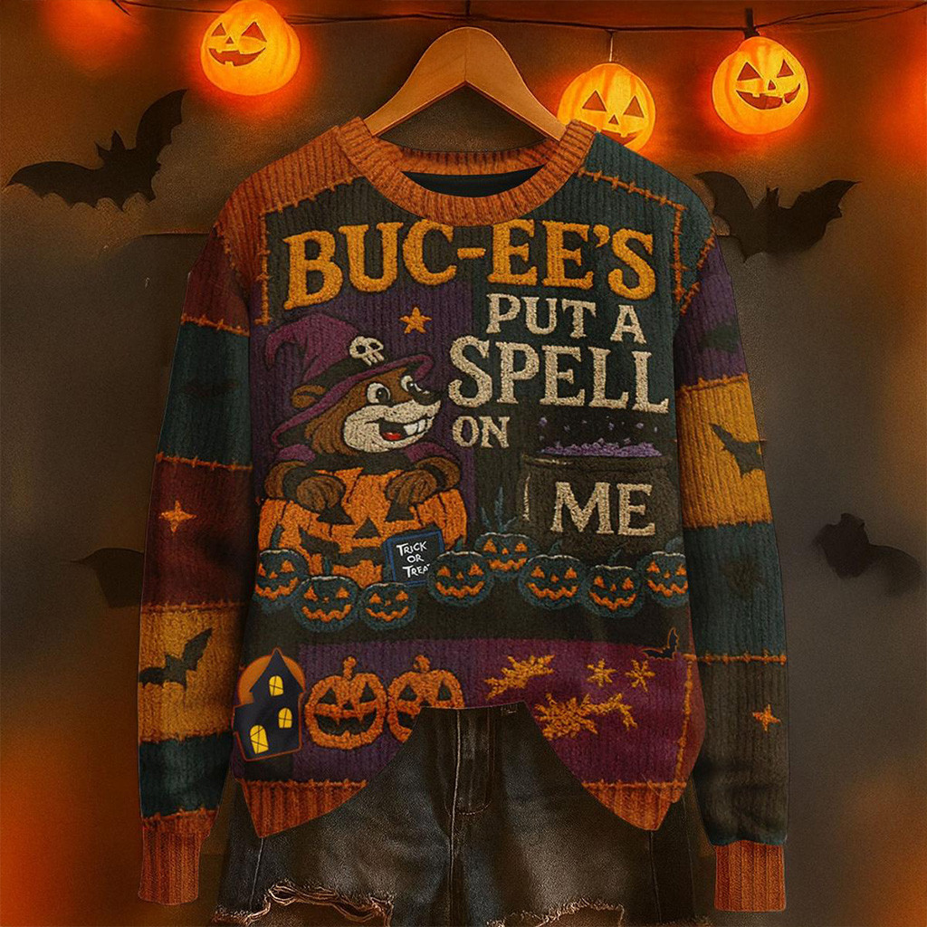 Buc Ee's Put A Spell On Me Ugly Sweater Buc Ee's Merch Halloween Gifts For Girlfriend