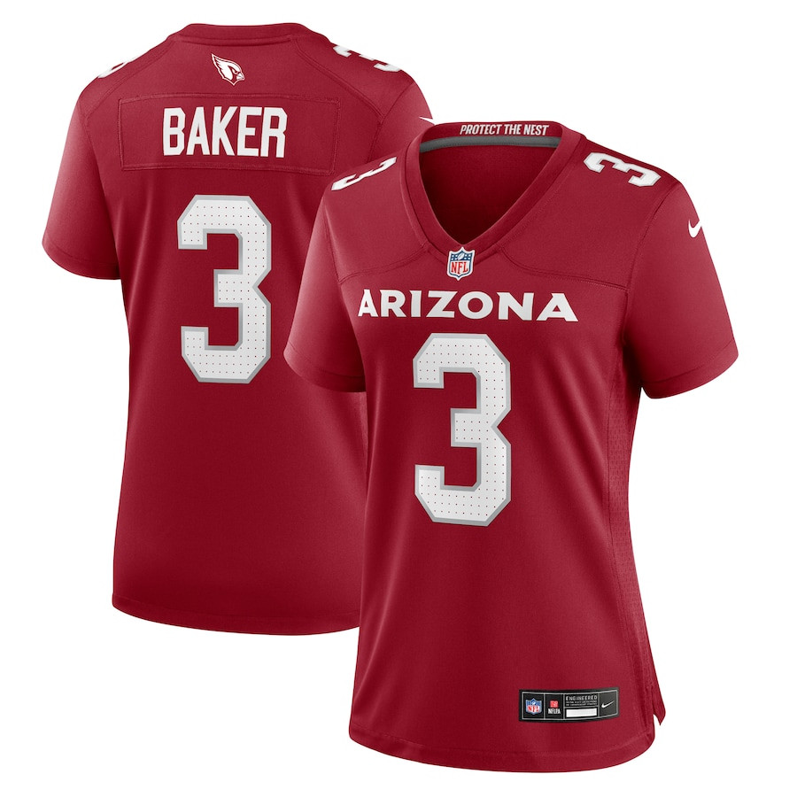 Budda Baker 3 Arizona Cardinals Women's Game Jersey - Cardinal - JSDV468