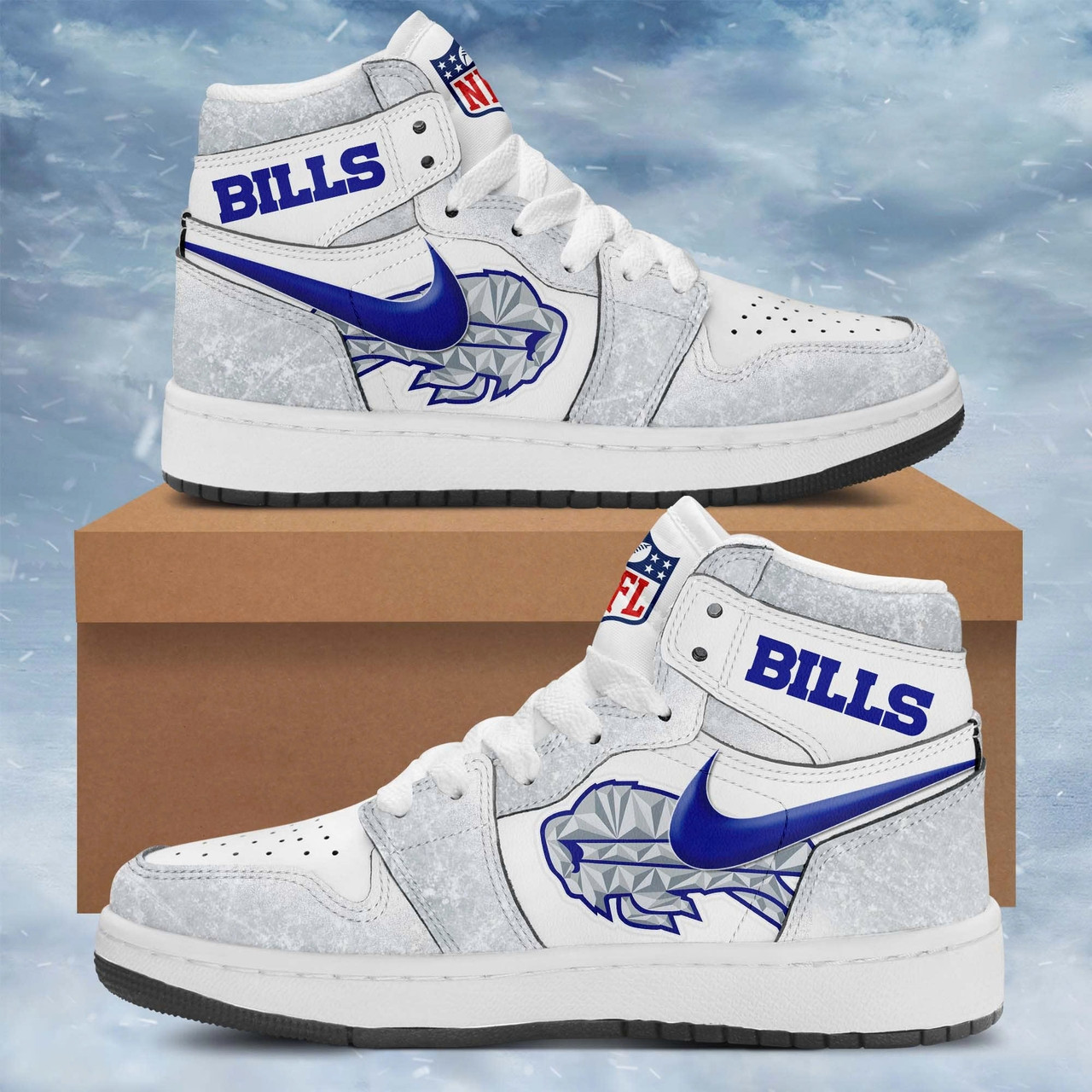 Buffalo Bills 2025 2026 Rivalries Cold Front Sneaker Pattern Merch Gift For Buffalo Bills Fans