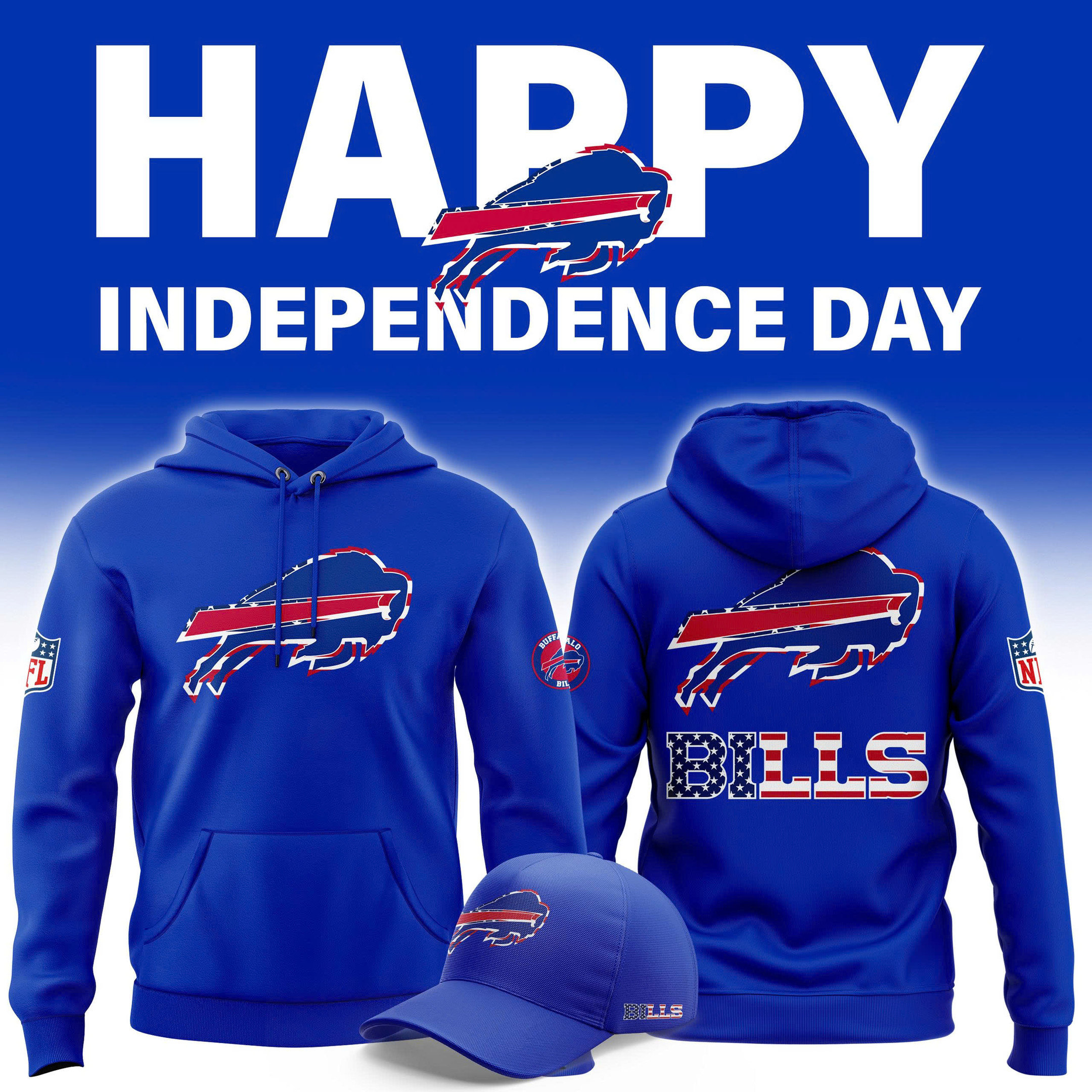 Buffalo Bills 2025 American Independence Day Hoodie Best Gifts For Football Fans