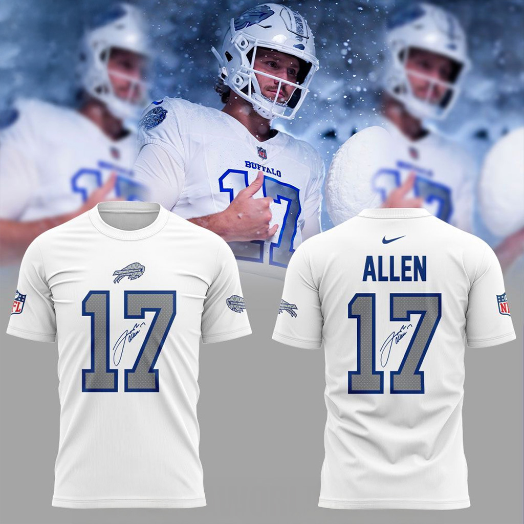Buffalo Bills Allen 17 Rivalries Signature T-Shirt Buffalo Bills Merch Gift For Fans