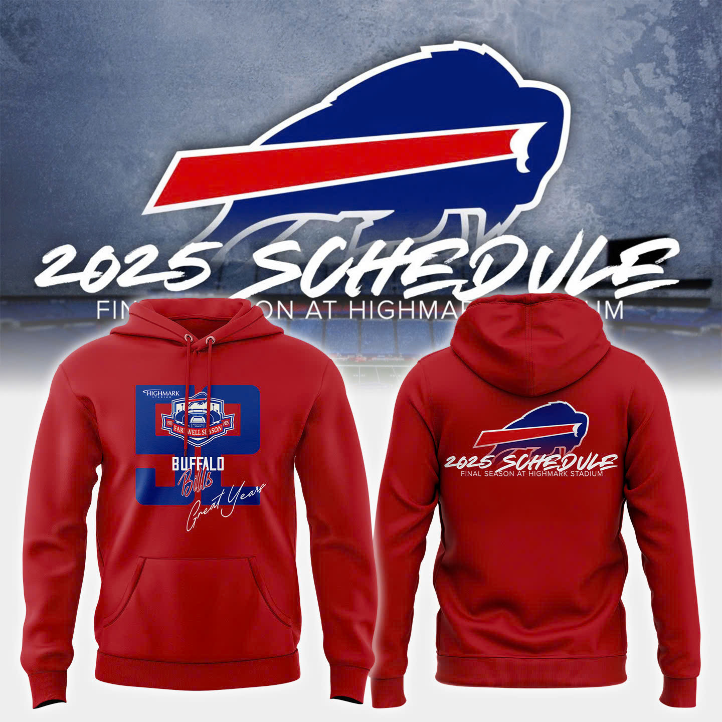 Buffalo Bills Blue Hoodie Football Fan Gift Ideas