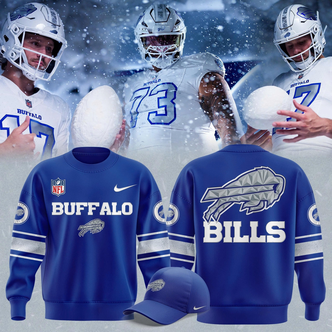 Buffalo Bills Blue Nfl Rivalries Uniforms Sweashirt 2025 Fan Merch Gift For Supporters