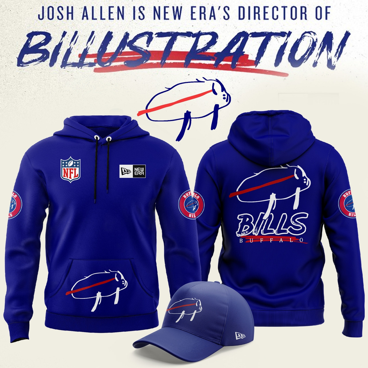 Buffalo Bills Charging Potato Blue Hoodie Best Merch Gift For Football Followers