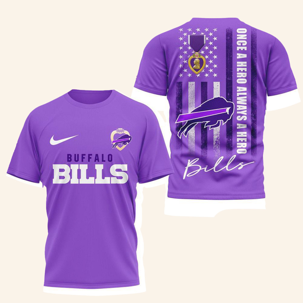Buffalo Bills National Purple Heart Day Shirt Buffalo Bills Merch Football Fan Gift Ideas