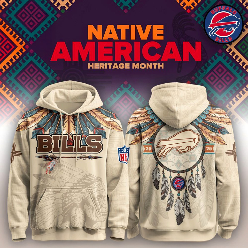 Buffalo Bills Native American Heritage Month Hoodie Buffalo Bills Merch Gift For Fans