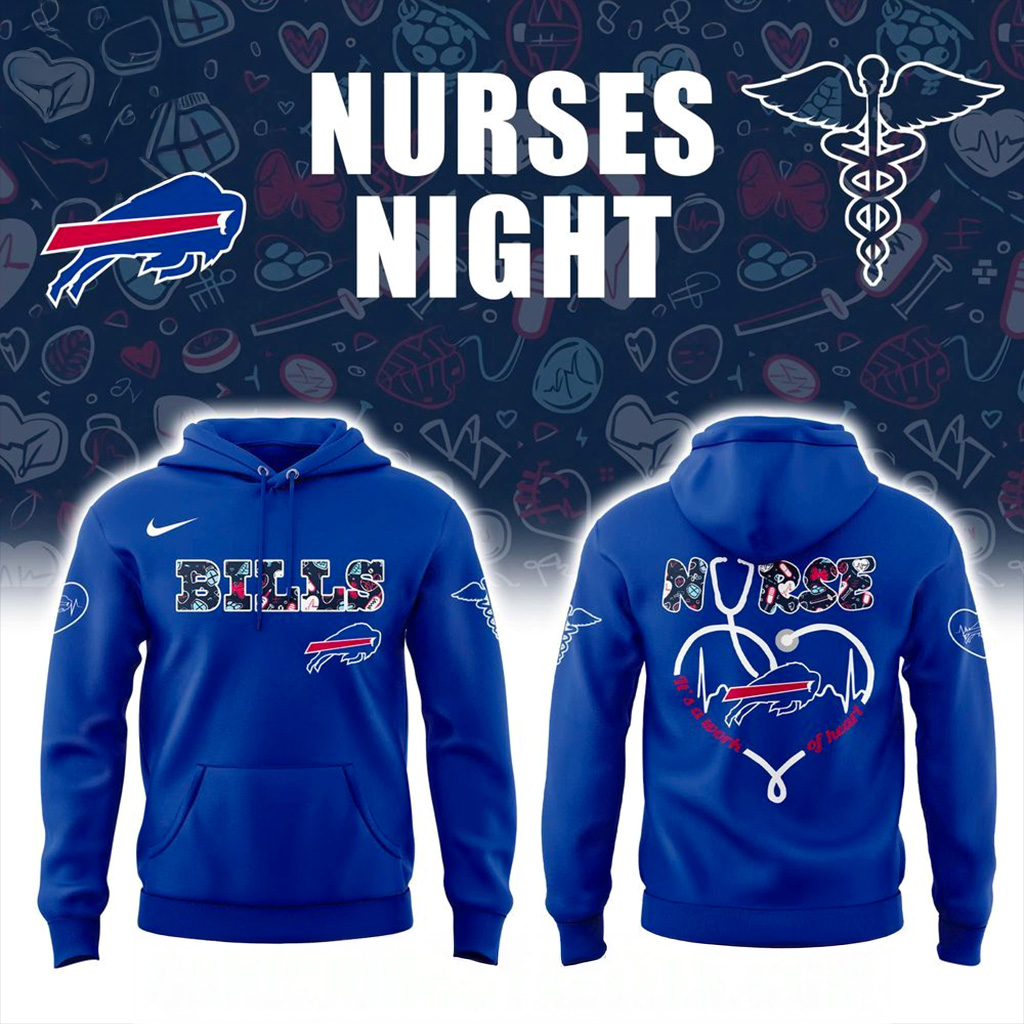Buffalo Bills Nurses Night Hoodie Buffalo Bills Merch Football Themed Gifts
