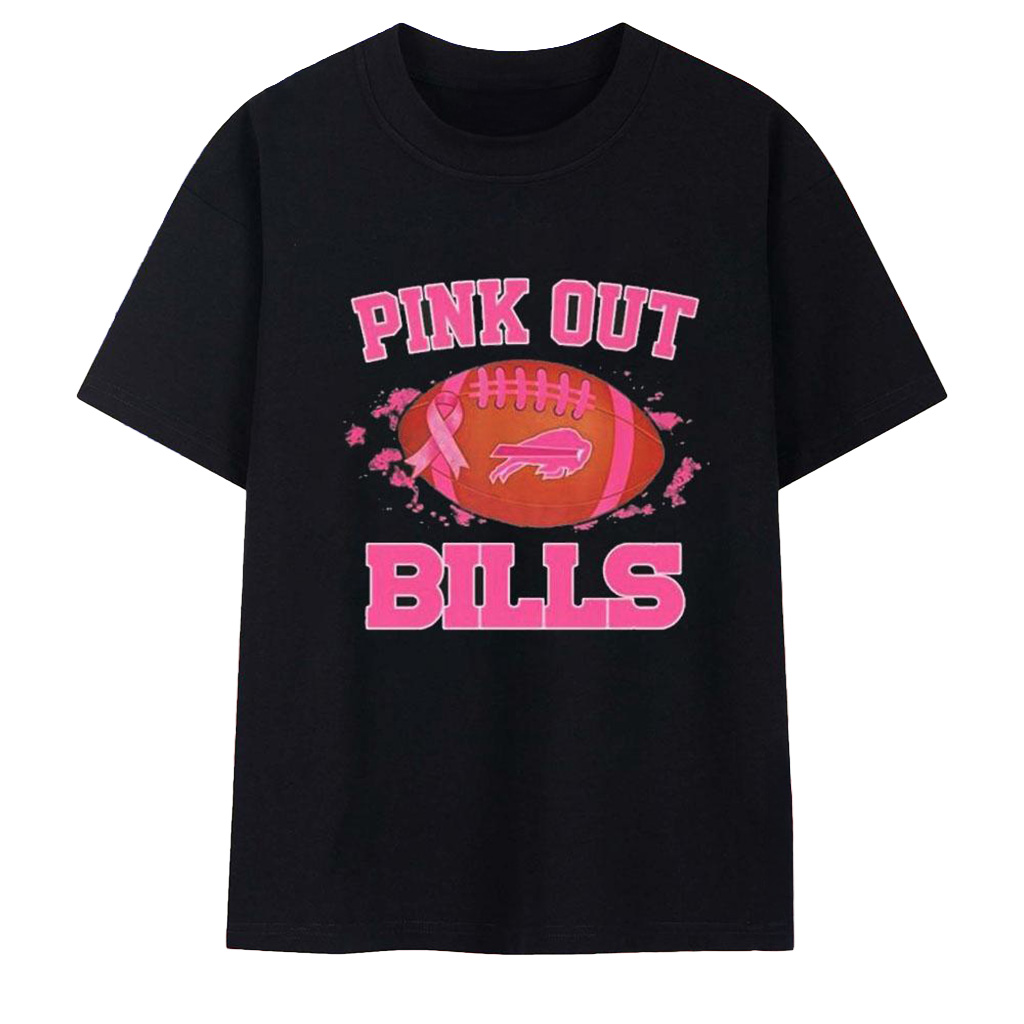 Buffalo Bills Pink Out Logo 2025 T-Shirt Breast Cancer Awareness Buffalo Bills Merch