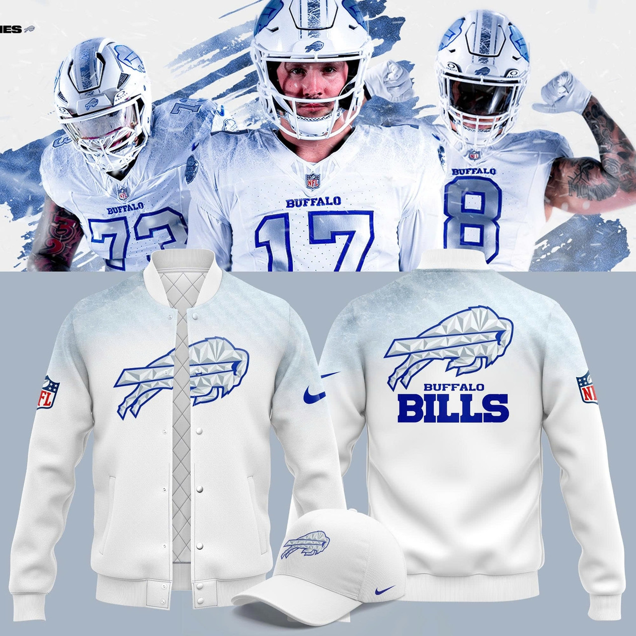 Buffalo Bills Rivalries 2025 Bomber Jacket White Unique Football Merch Present