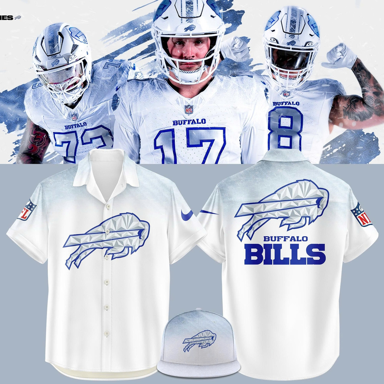 Buffalo Bills Rivalries 2025 Hawaiian Shirt White Merch Gift For Football Lovers