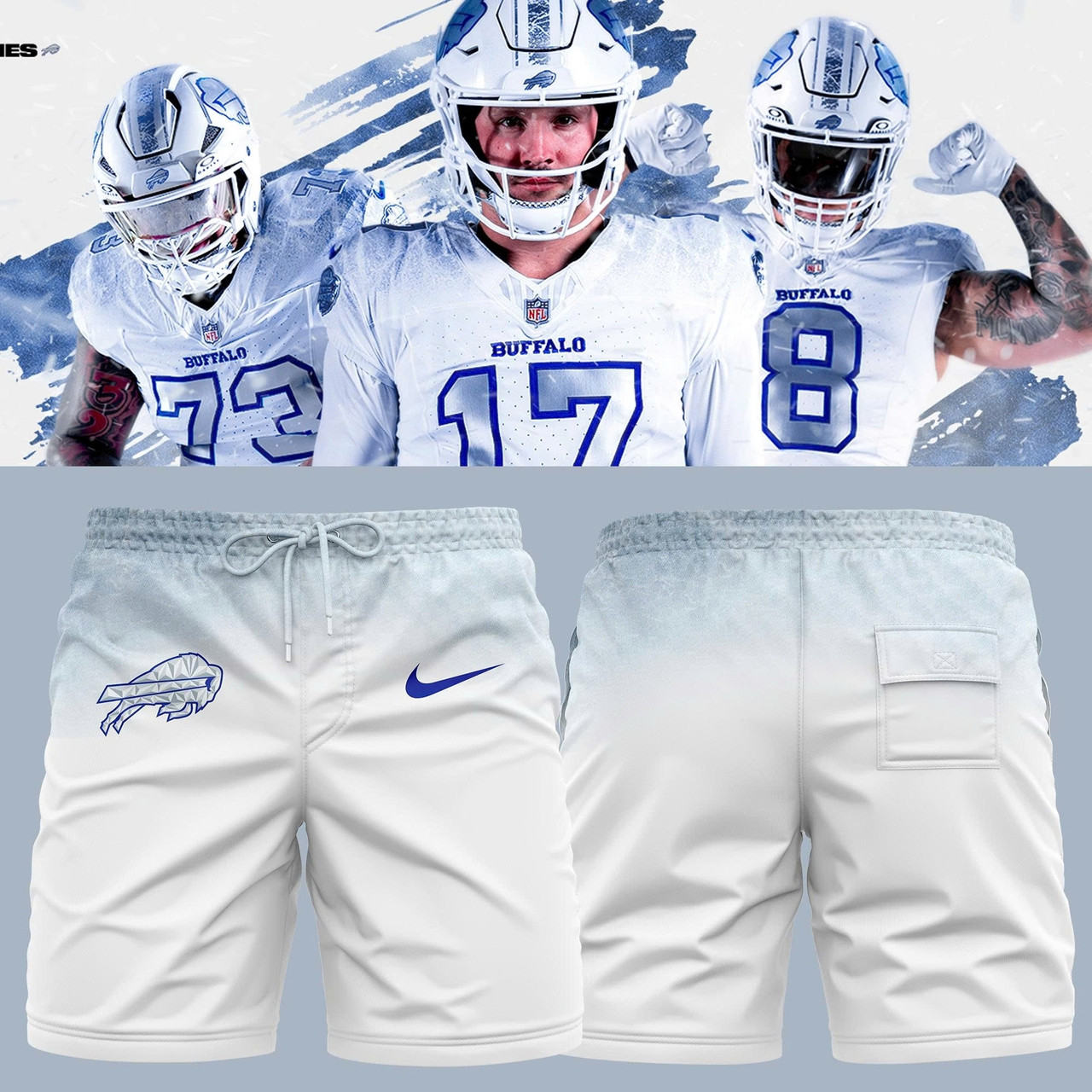 Buffalo Bills Rivalries 2025 Shorts White Merch Gift For Football Enthusiasts