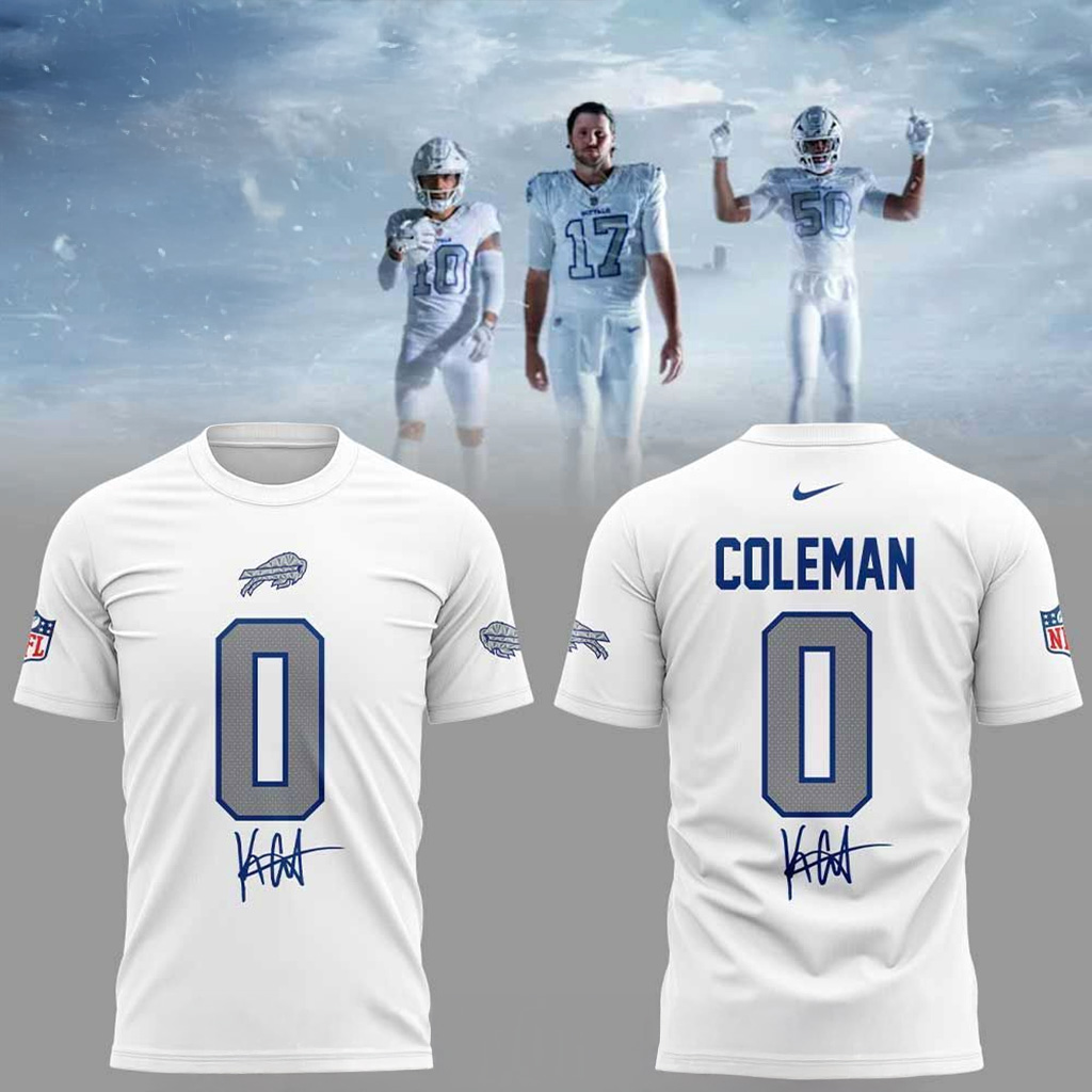 Buffalo Bills Rivalry Series Keon Coleman 0 Signature T-Shirt Buffalo Bills Merch Fan Gifts