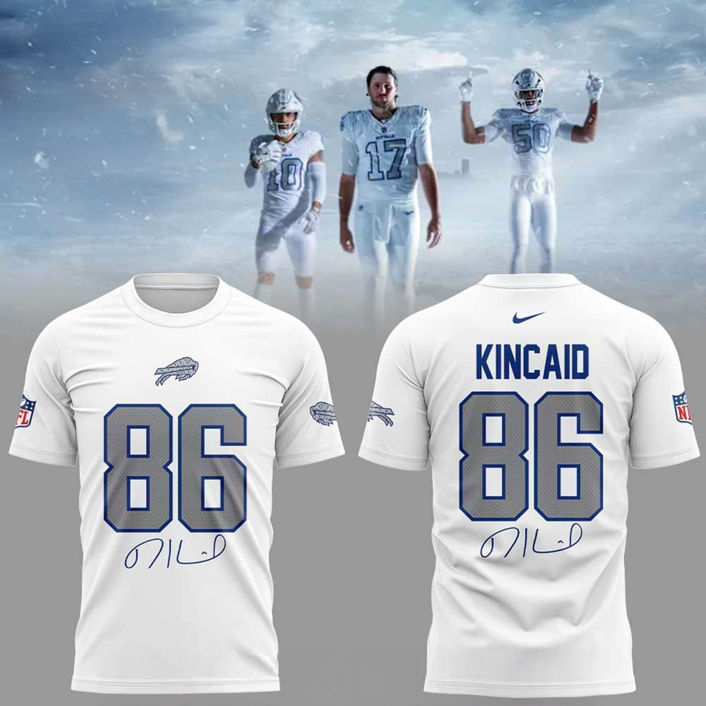 Buffalo Bills Rivalry Series Signature Dalton Kincaid 86 T-Shirt Buffalo Bills Merch