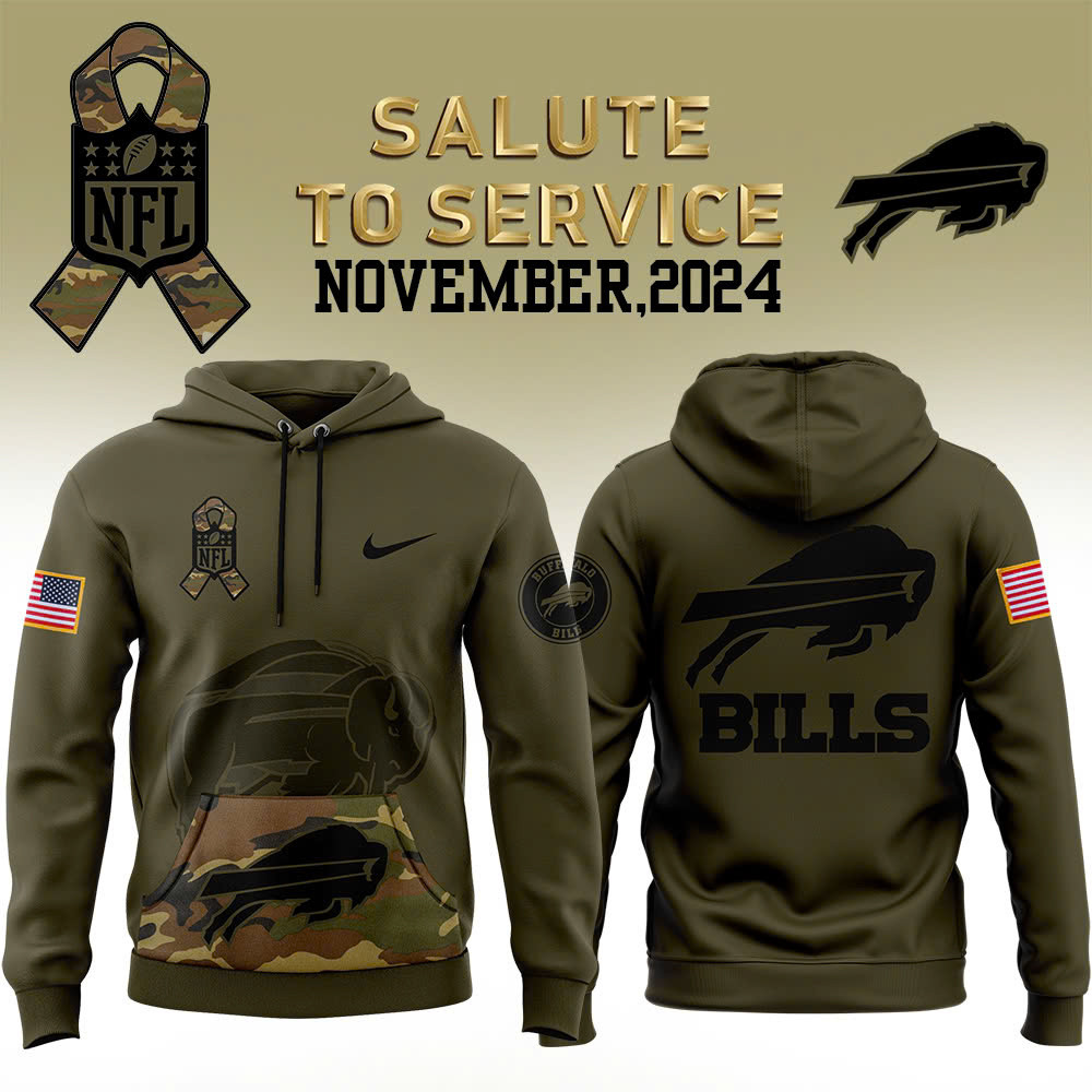 Buffalo Bills Salute To Service Hoodie Football Fan Gift Ideas