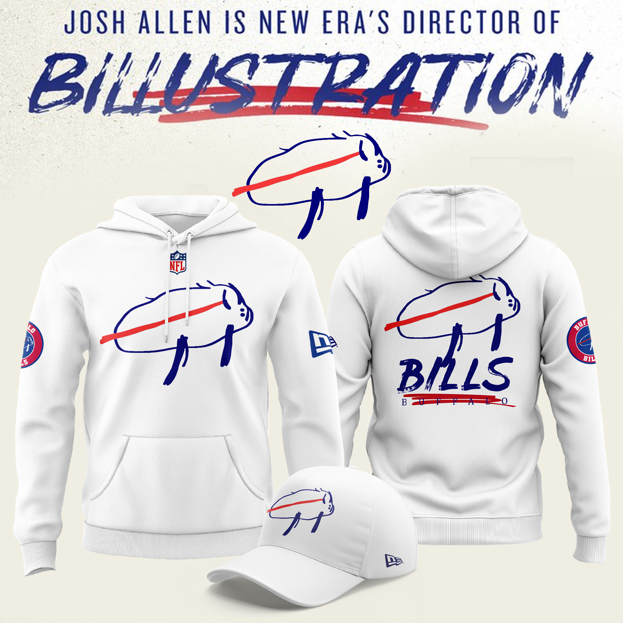 Buffalo Bills White Hoodie Presents For Football Lovers