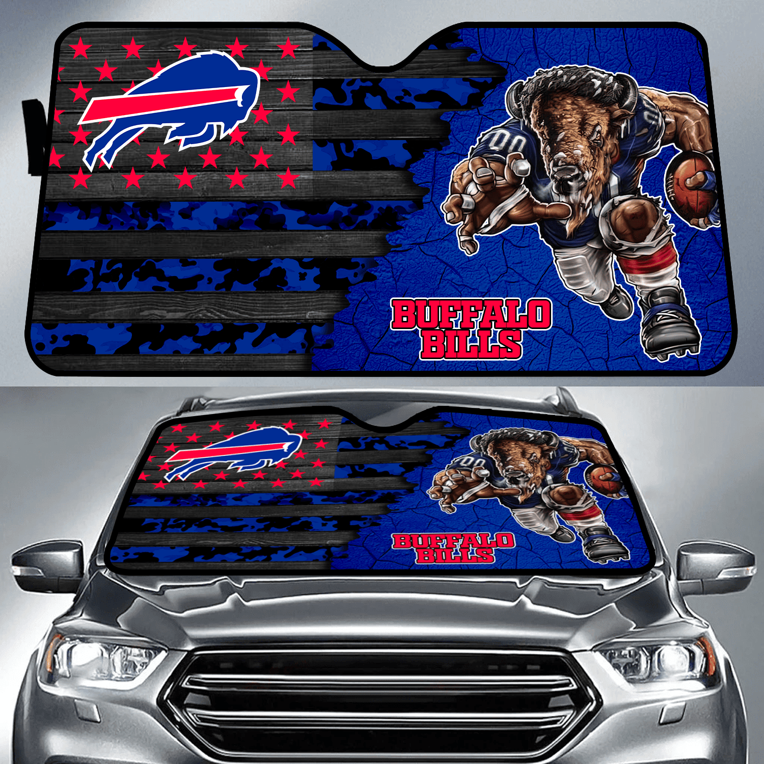 Buffalo Bills X NFL Auto Sun Shade Presents For Football Fans