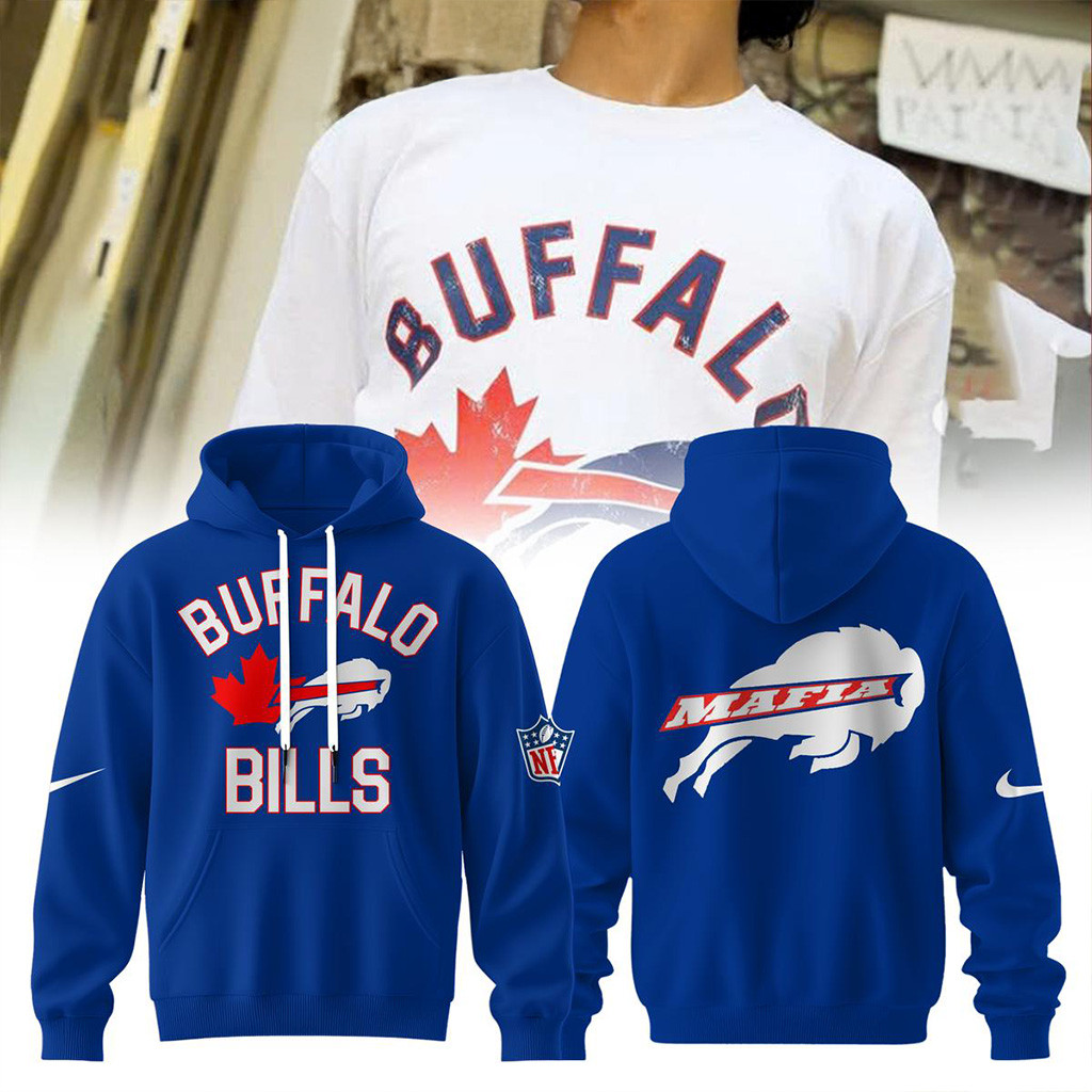 Buffalo Bills X Toronto Maple Leafs Peace Hoodie Buffalo Bills Merch Football Fan Gift Ideas