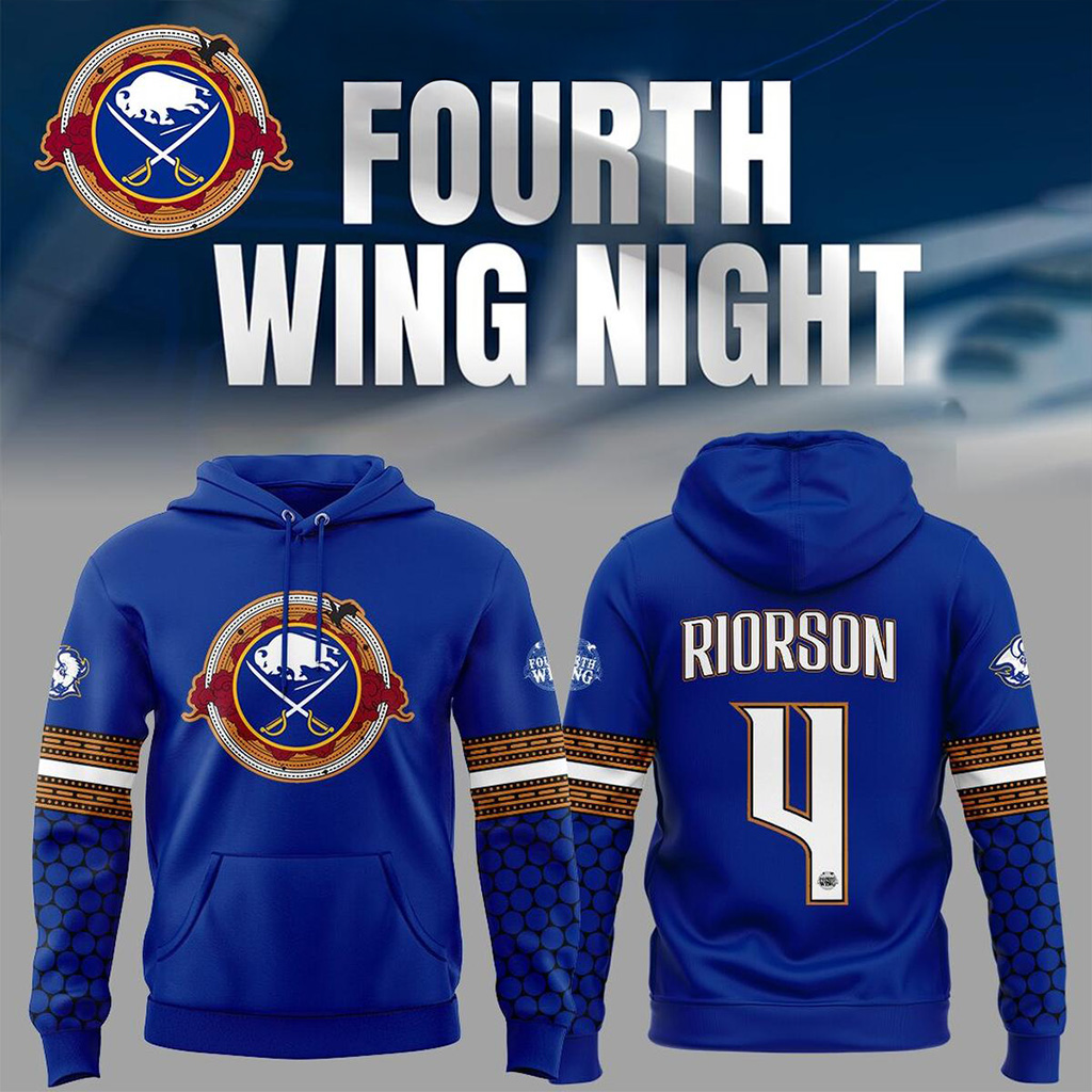 Buffalo Sabres X Fourth Wing Night Hoodie Buffalo Sabres Merch Ice Hockey Fan Gifts