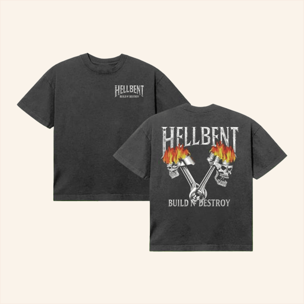 Build And Destroy T-Shirt Hellbent Records Merch Gift Ideas For Dad Birthday Gifts For Friends