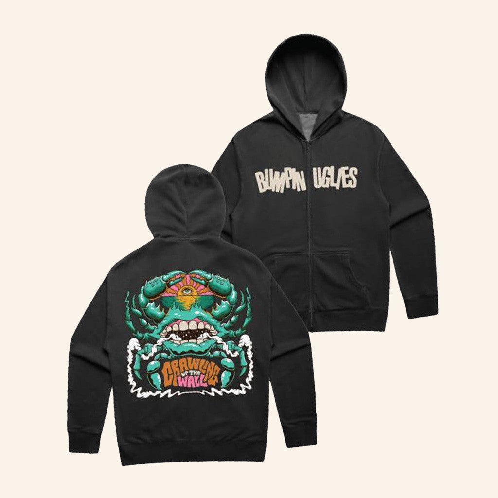 Bumpin Uglies Merch Crawling Up The Wall Zip Hoodie Gift Ideas For Dad