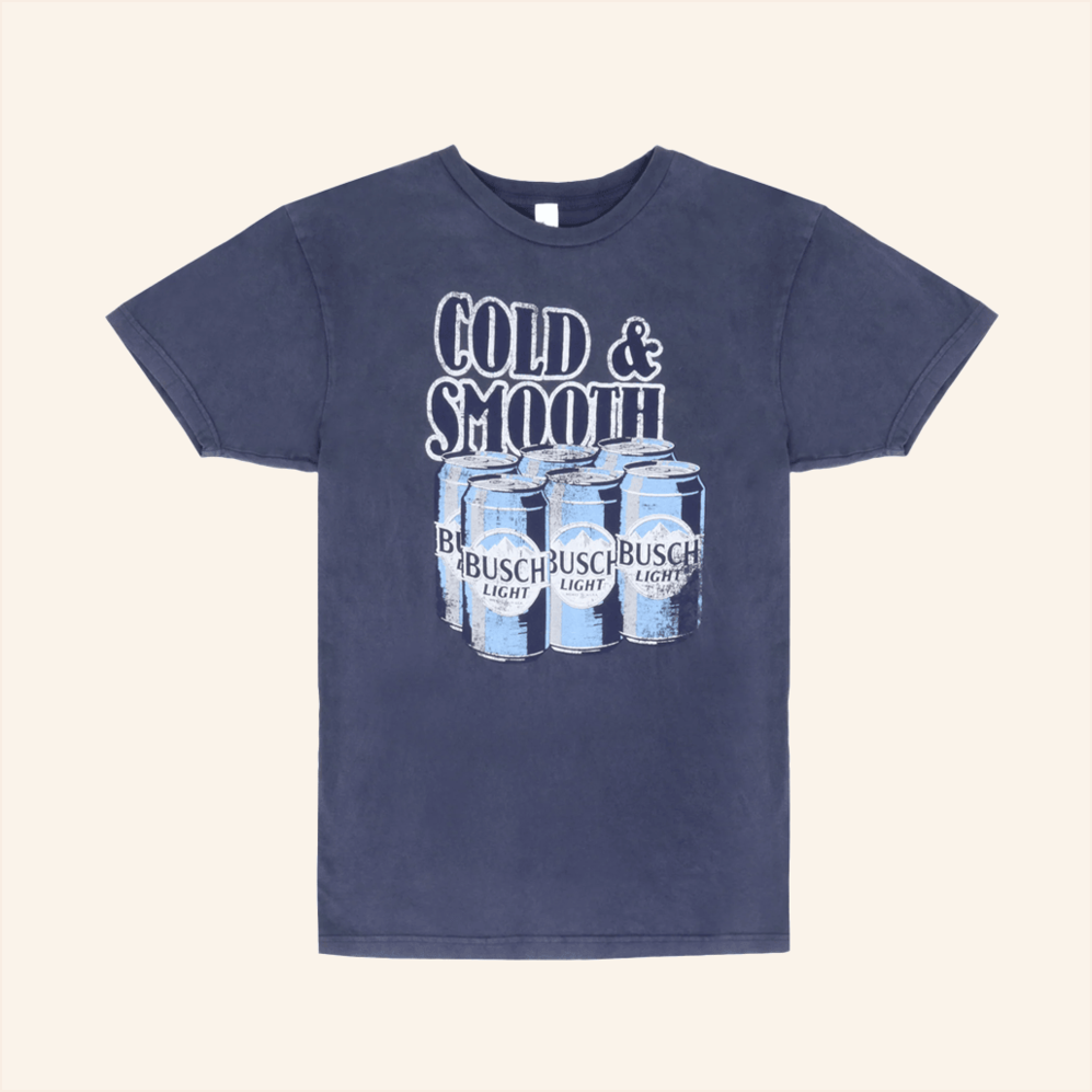 Busch Light Cold And Smooth T-Shirt Shopbeergear Merch Presents For Boyfriend