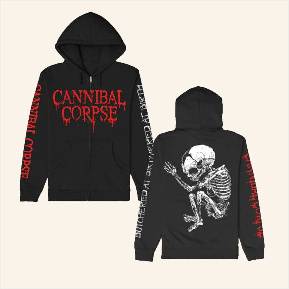 Butchered At Birth Fetus Zip Up Hoodie Cannibal Corpse Merch Birthday Gifts For BFF