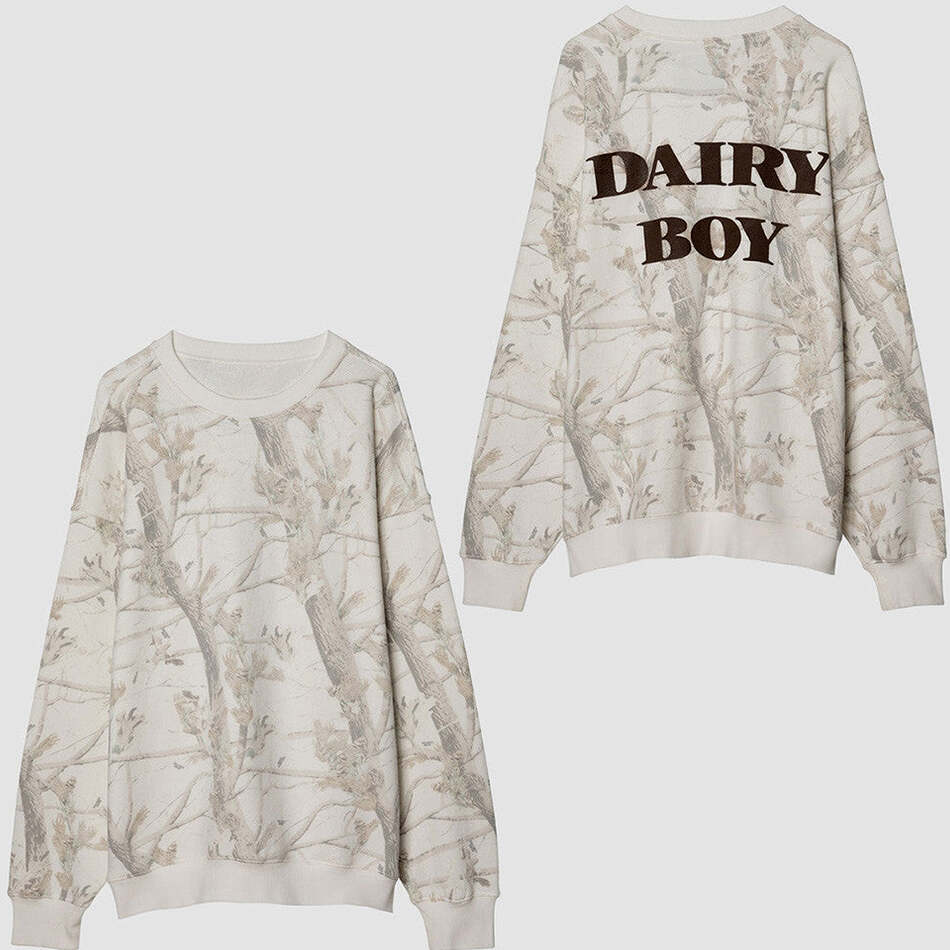 Butterfly Camouflage Dairy Boy Sweatshirt Woodland Camo Sweatshirt First Fathers Day Gift Ideas