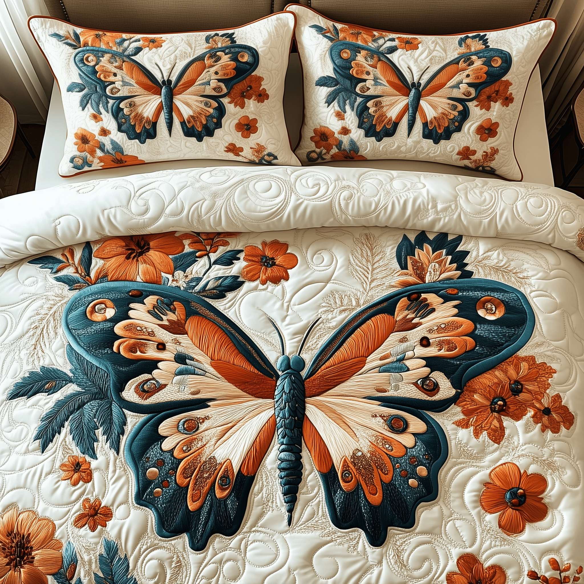 Butterfly Dreamscape Quilted Bedding Set Best Valentines Best Butterfly Gifts