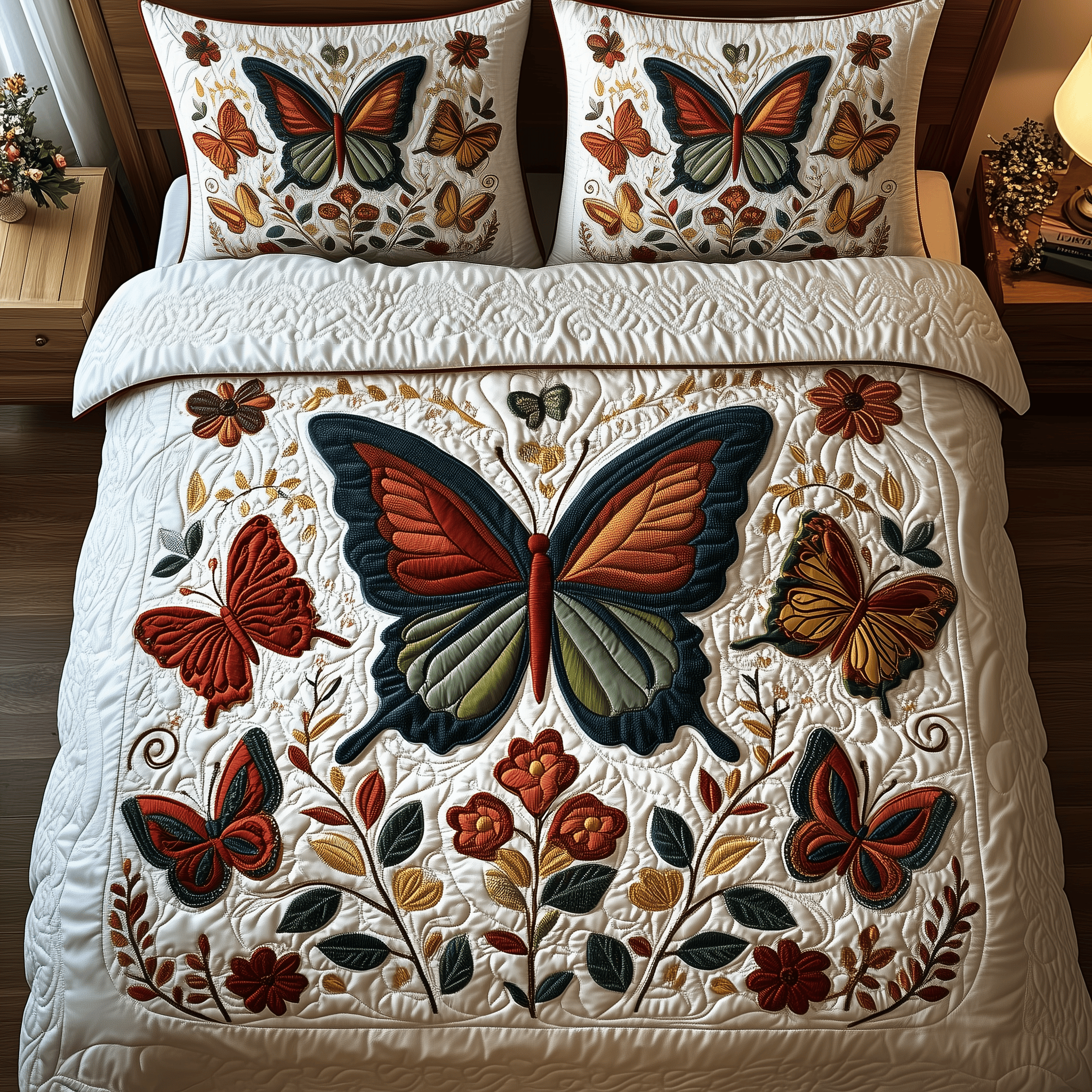 Butterfly Dreamscape Quilted Bedding Set Best Valentines Butterfly Mothers Day Gifts
