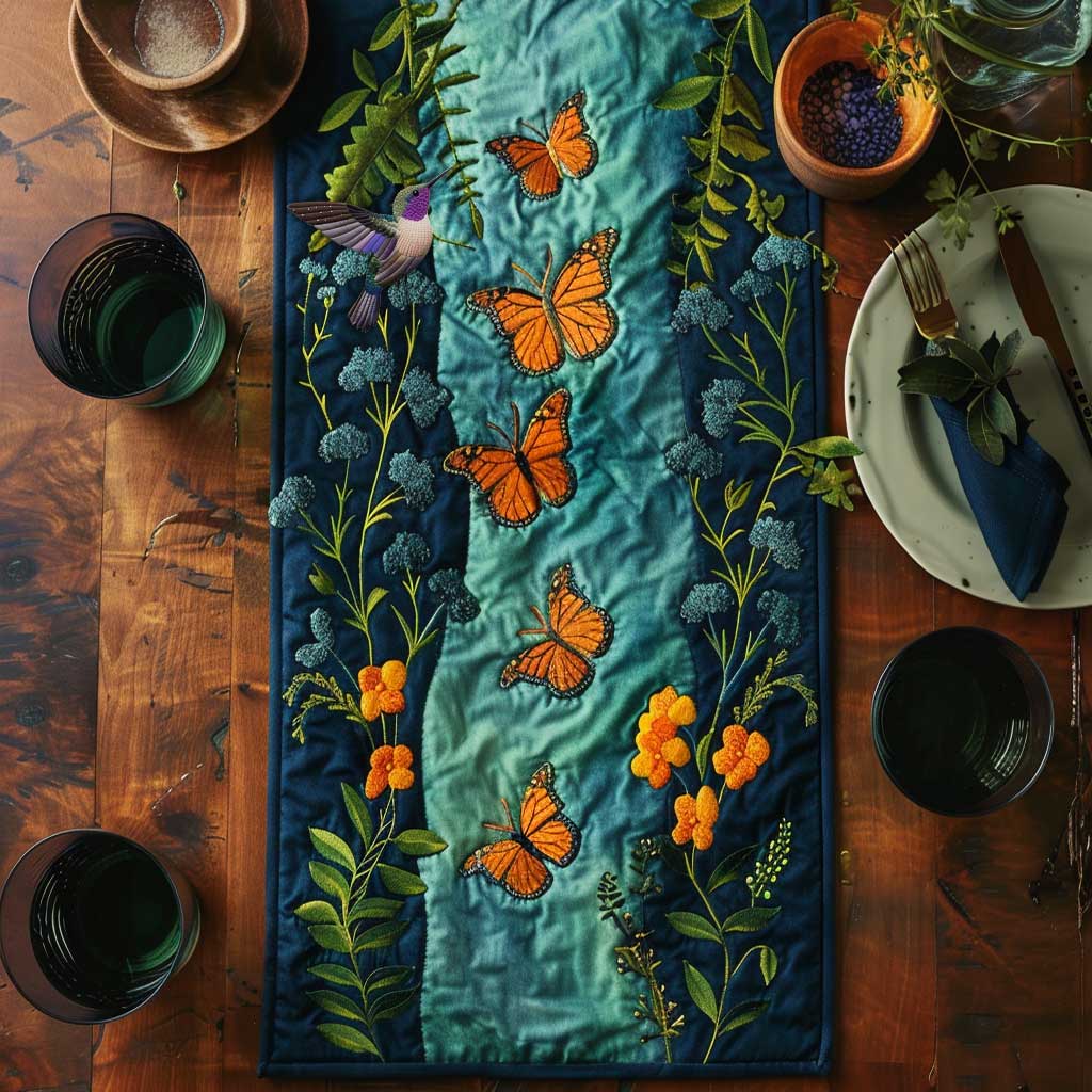 Butterfly Quilted Table Runner Home Decorations Christmas Butterfly Items For Gifts