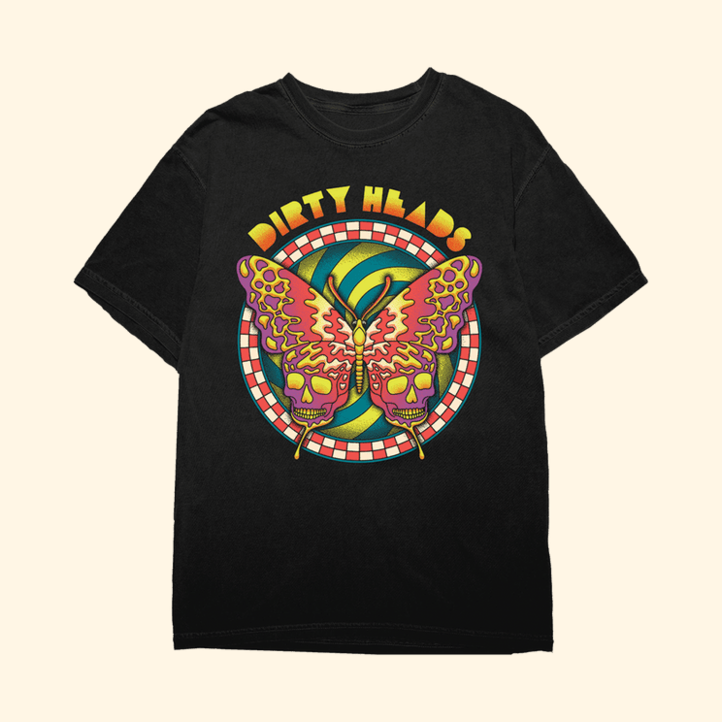 Butterfly Skulls T-Shirt Dirty Heads Merch Birthday Gifts For BFF Christmas Presents